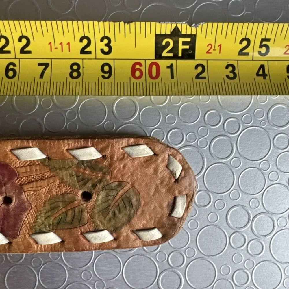 Girls Jenny Name Belt 4T 5 Tooled Leather Western Personalized Size XS Tan Multi